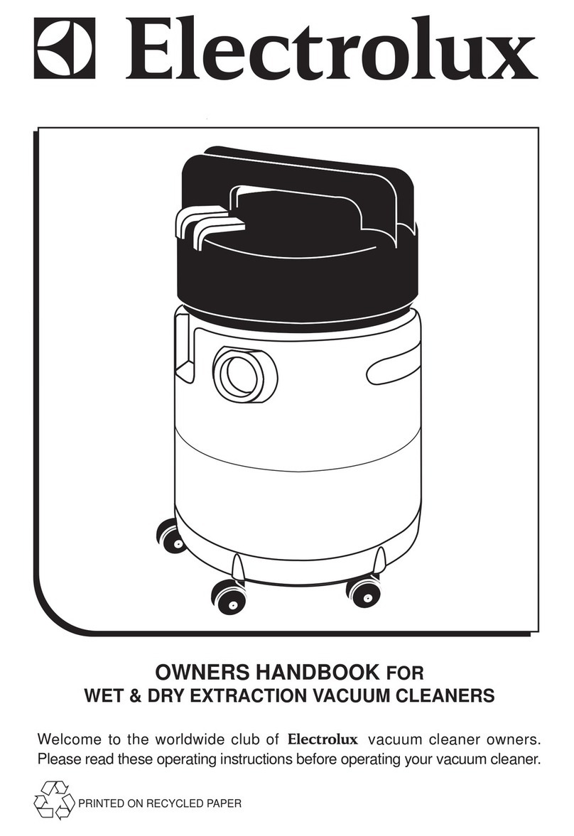 Electrolux WET & DRY EXTRACTION VACUUM CLEANERS User guide