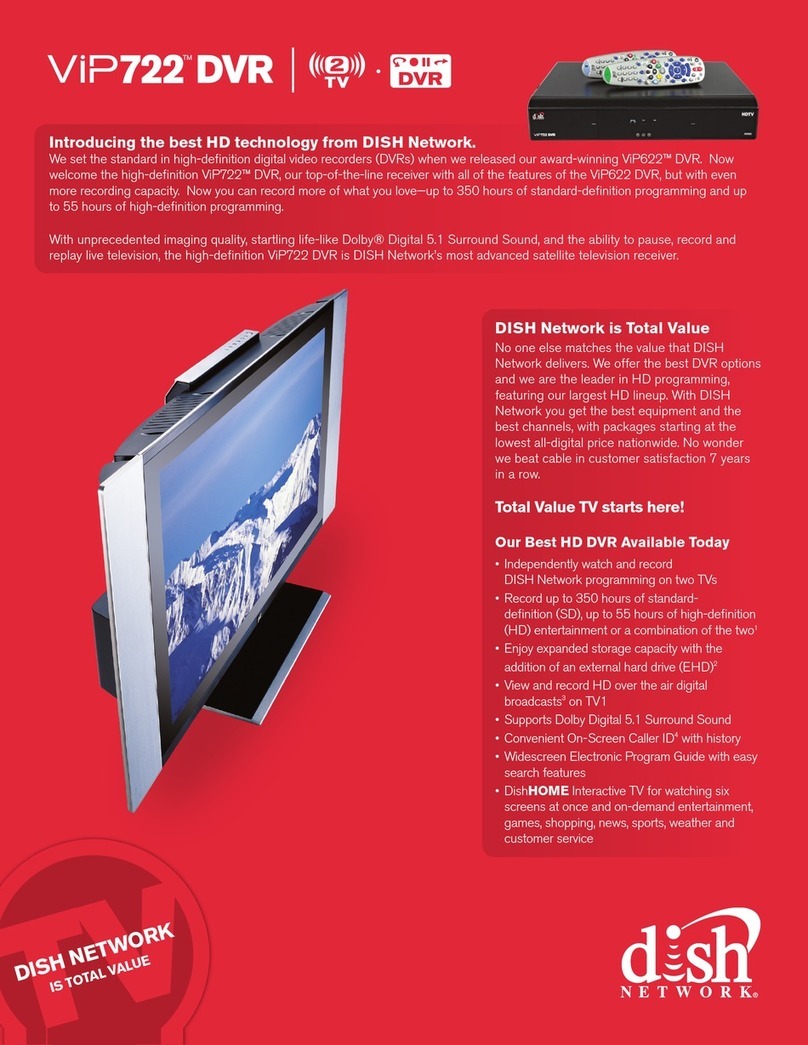 Dish Network ViP 722 User manual