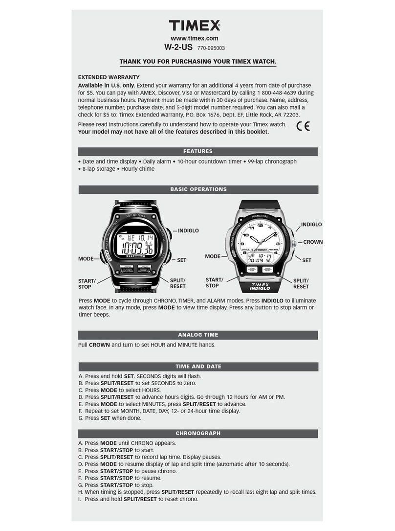 Timex W-2-US User manual