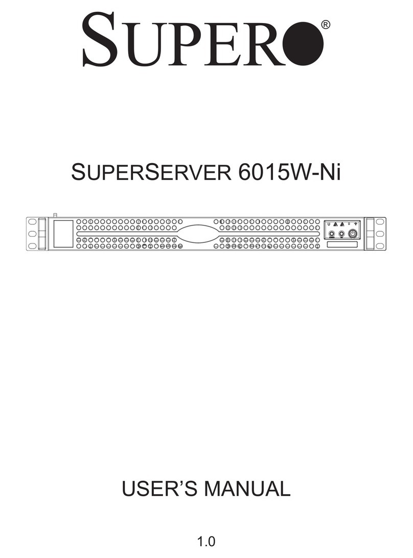 Supero SUPERSERVER 6015W-Ni User manual Supero SUPERSERVER 6015W-Ni User manual