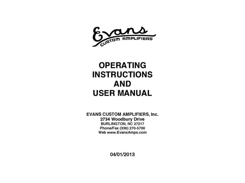 Evans DPU200 Operating instructions and user guide