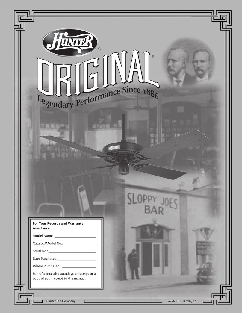 Hunter Hunter Ceiling fans User manual
