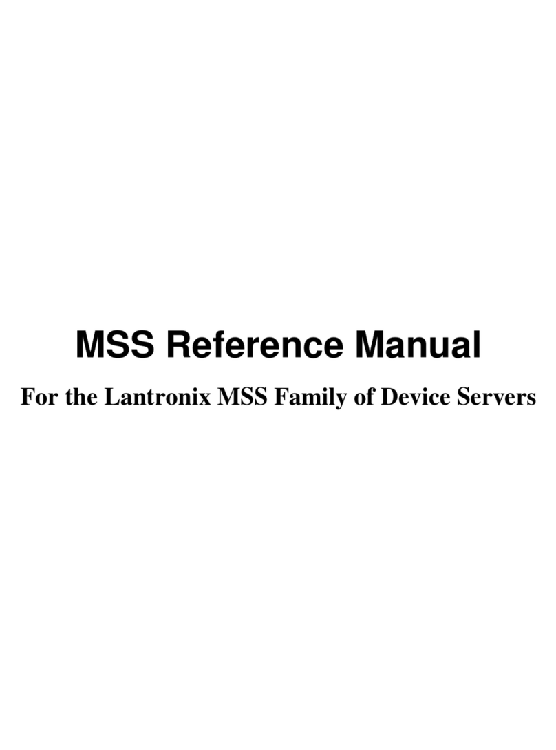 Lantronix MSS User manual Lantronix MSS User manual
