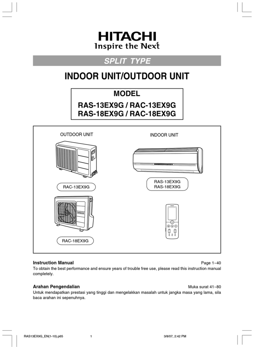Hitachi RAS-13EX9G User manual