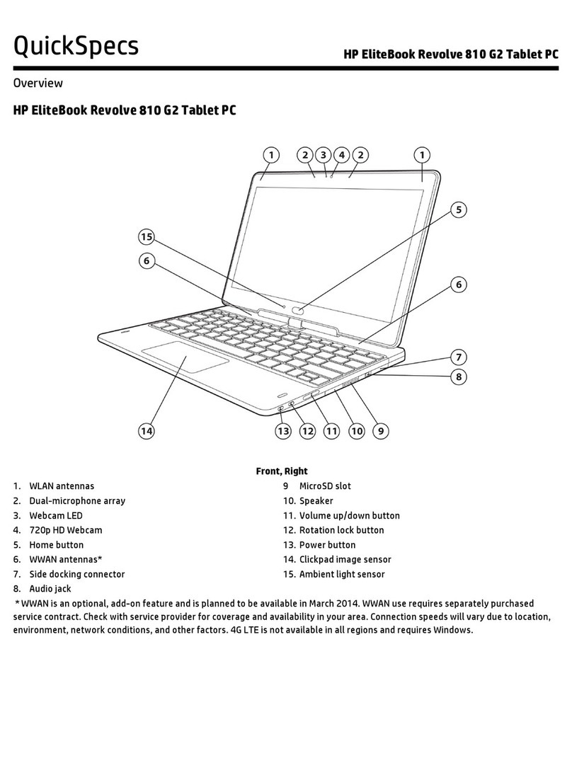 HP EliteBook Revolve 810 G2 Tablet User manual