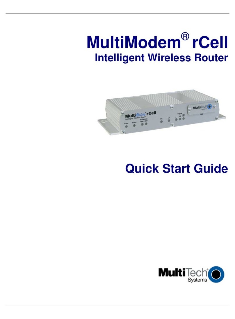 Multitech MultiModem rCell User manual Multitech MultiModem rCell User manual
