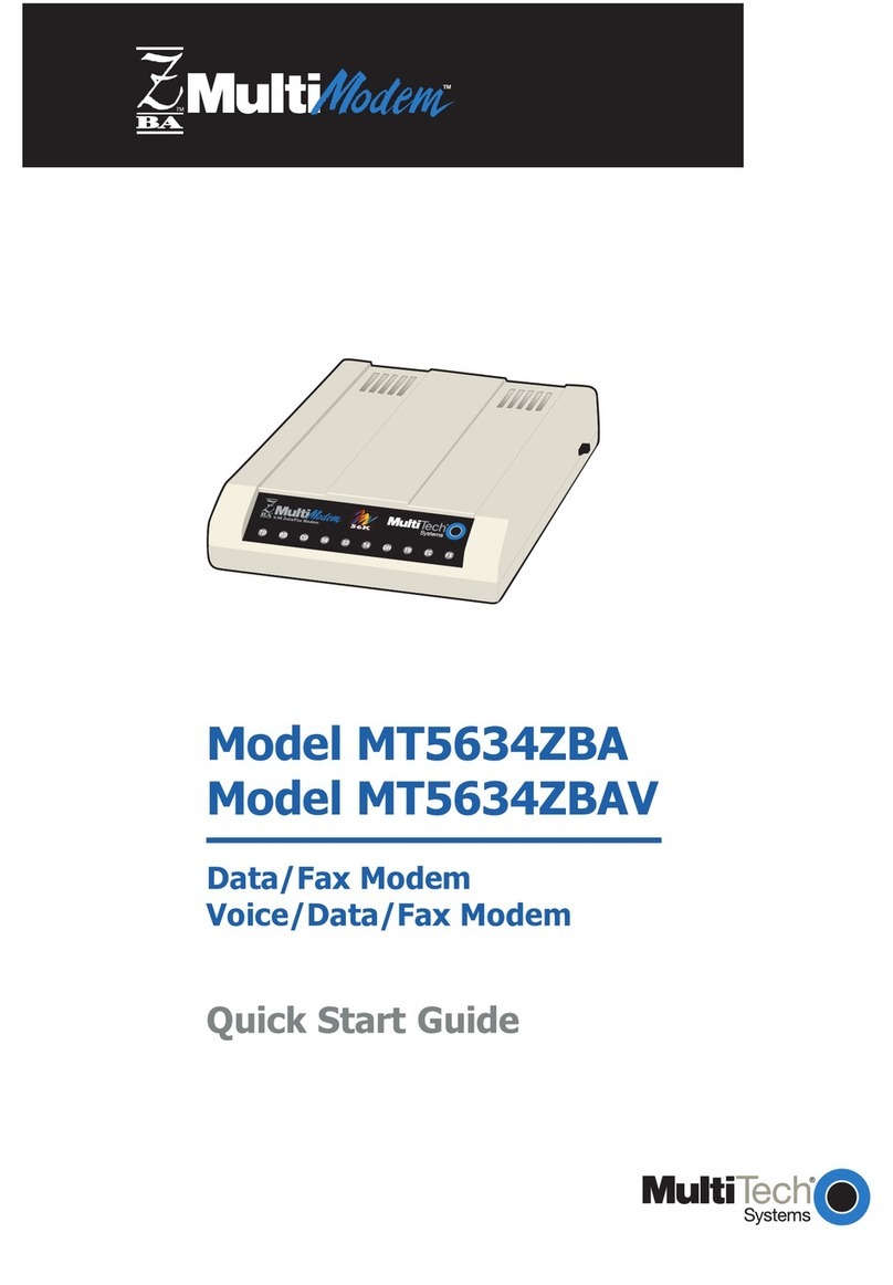 MultiModem MT5634ZBA quick start guide