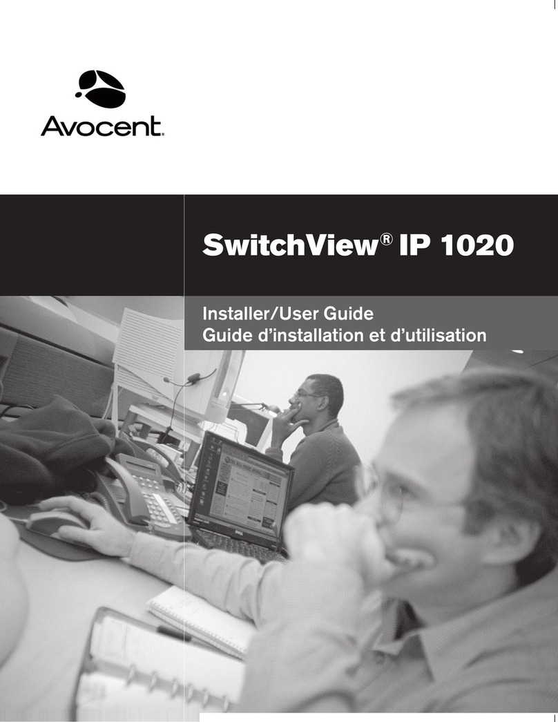Avocent SwitchView IP 1020 Installation and maintenance instructions