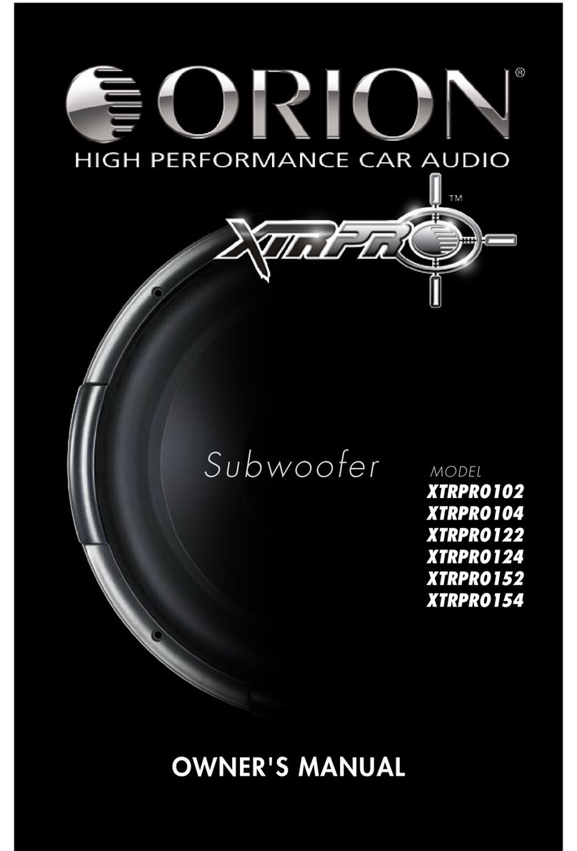 Orion XTRPRO102 owner's manual