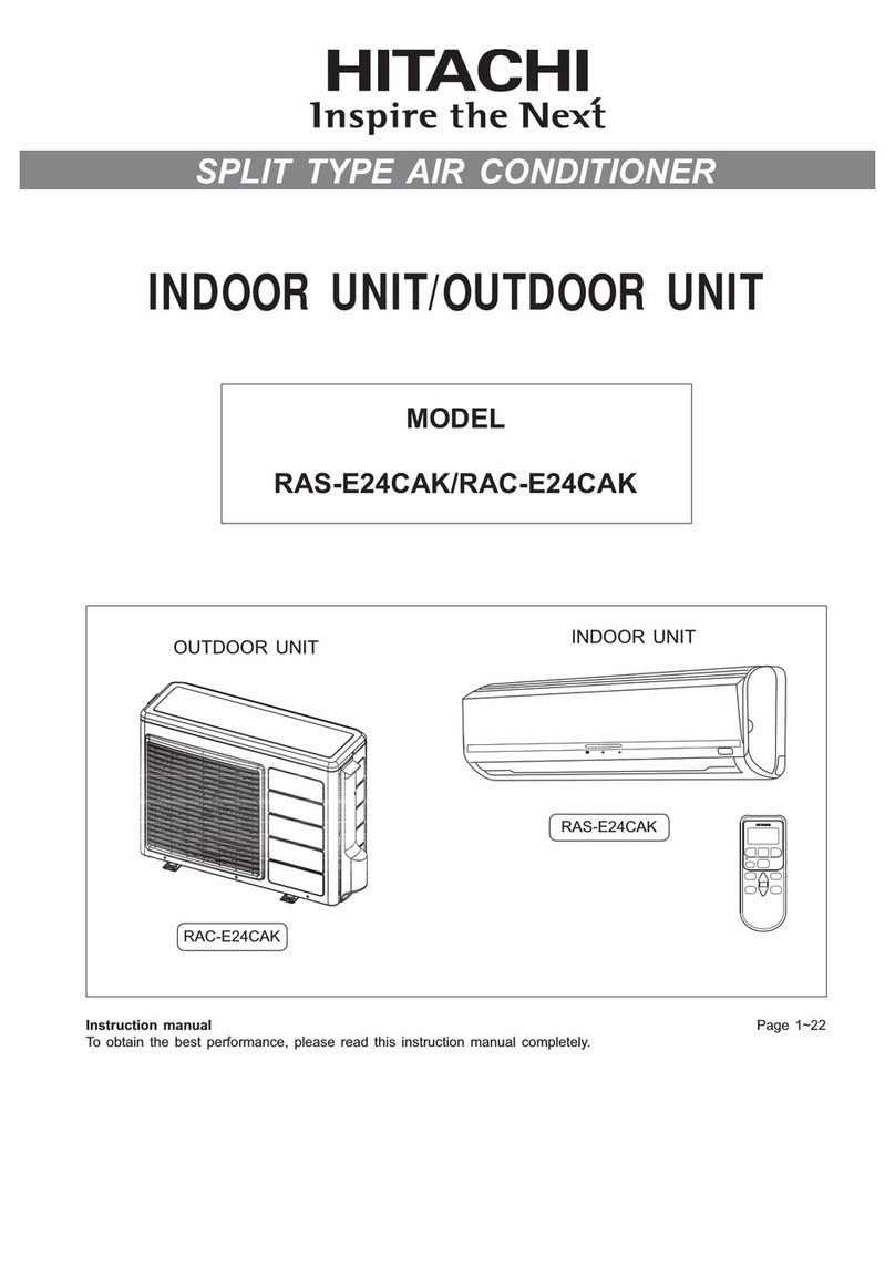 Hitachi RAS-E24CAK User manual