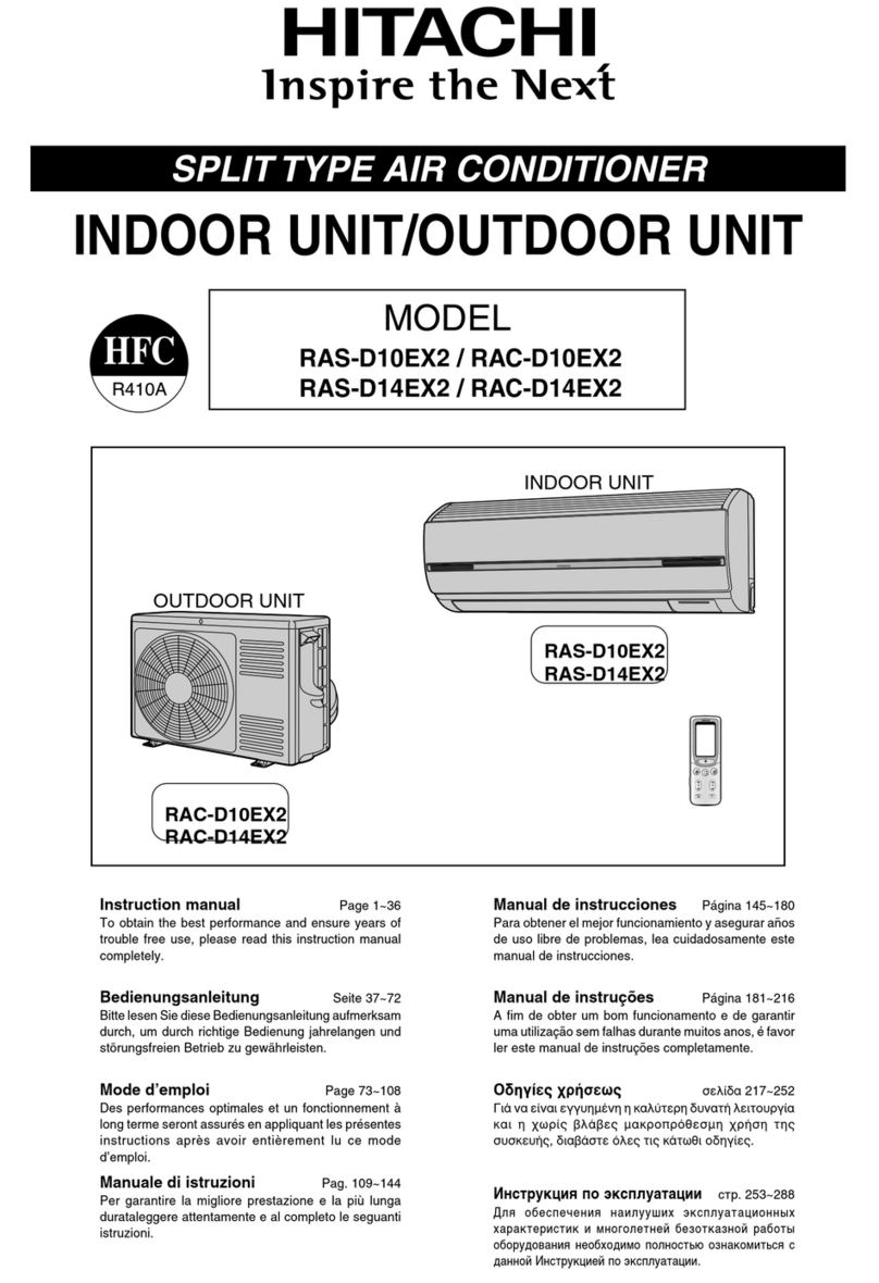 Hitachi RAC-D10EX2 User manual