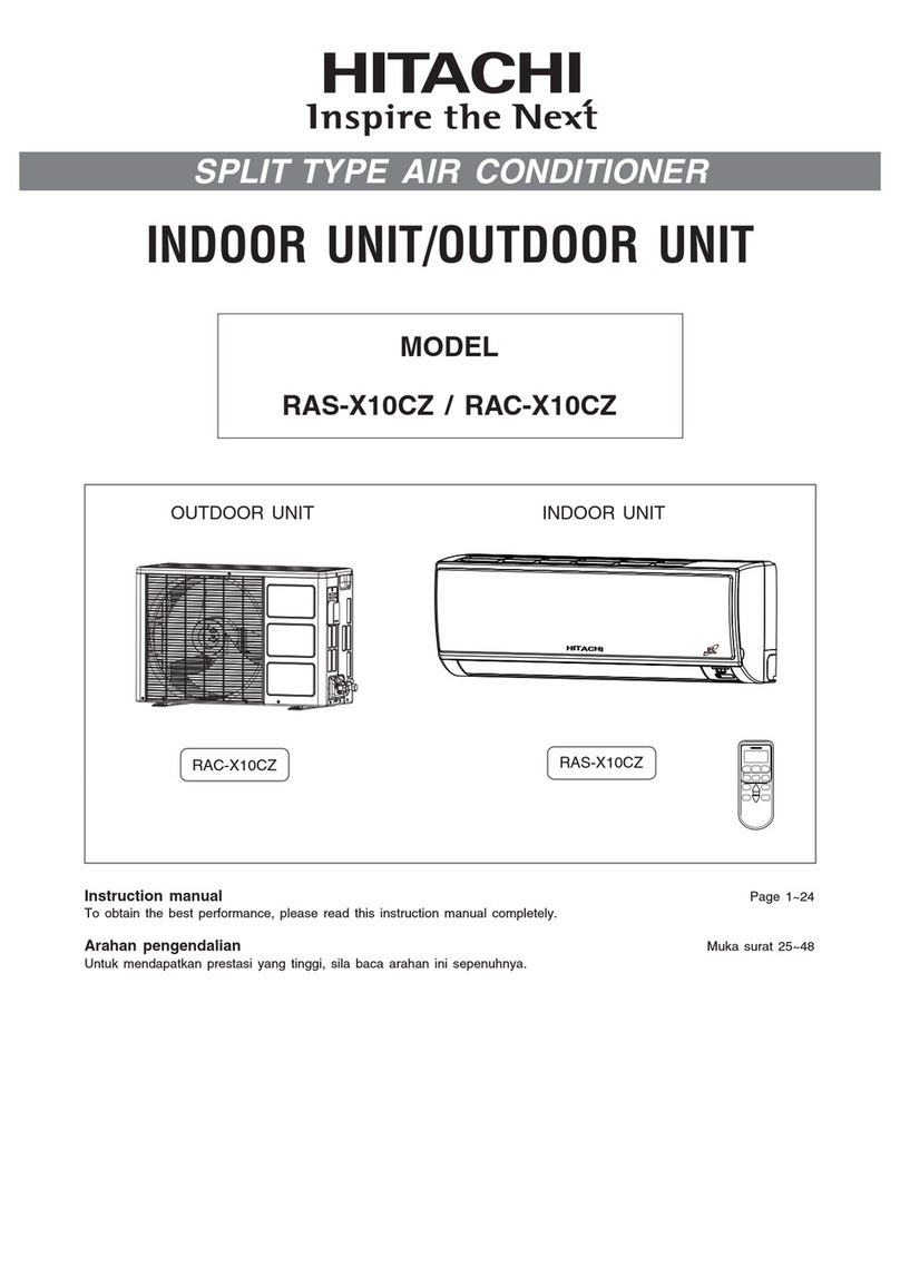 Hitachi RAS-X10CZ User manual