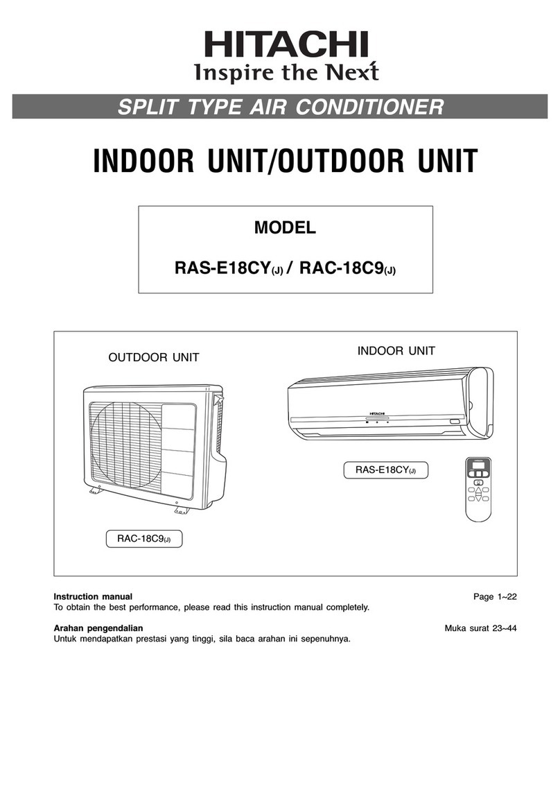Hitachi RAS-E18CY(J) User manual