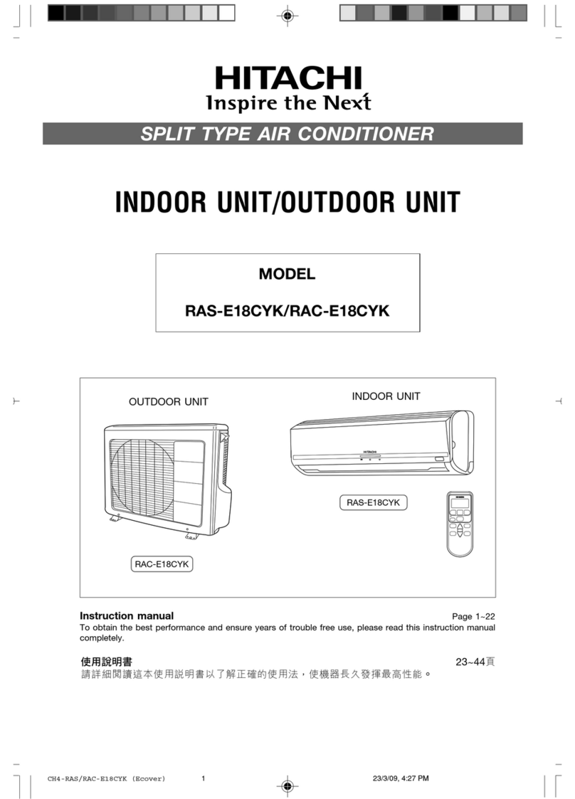Hitachi RAS-E18CYK User manual