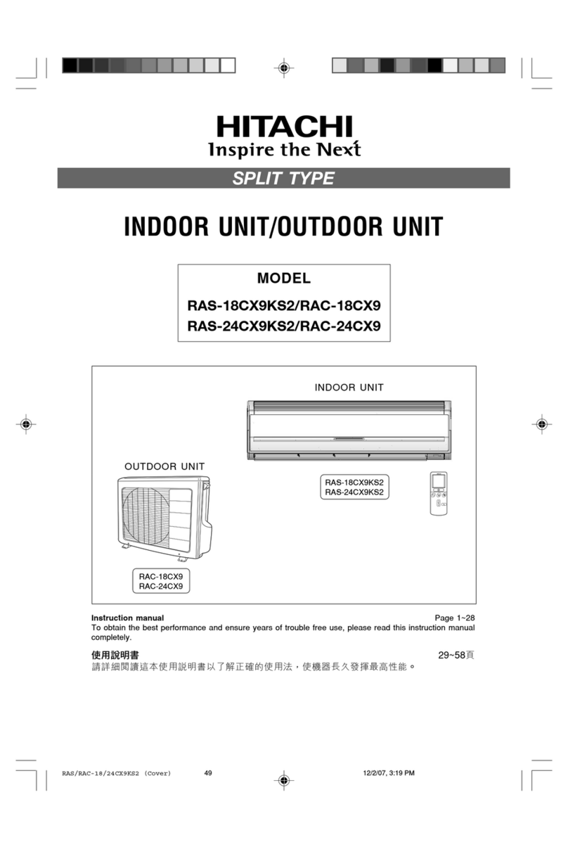Hitachi RAS-18CX9KS2 User manual
