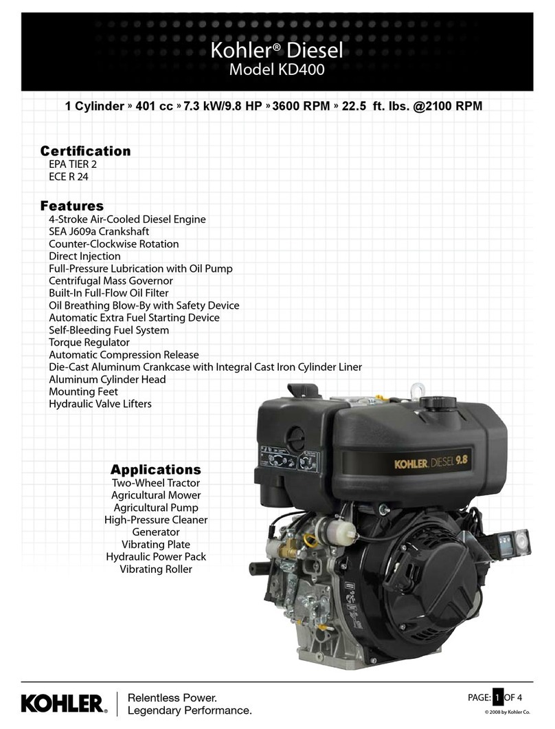 Kohler KD400 Specifications