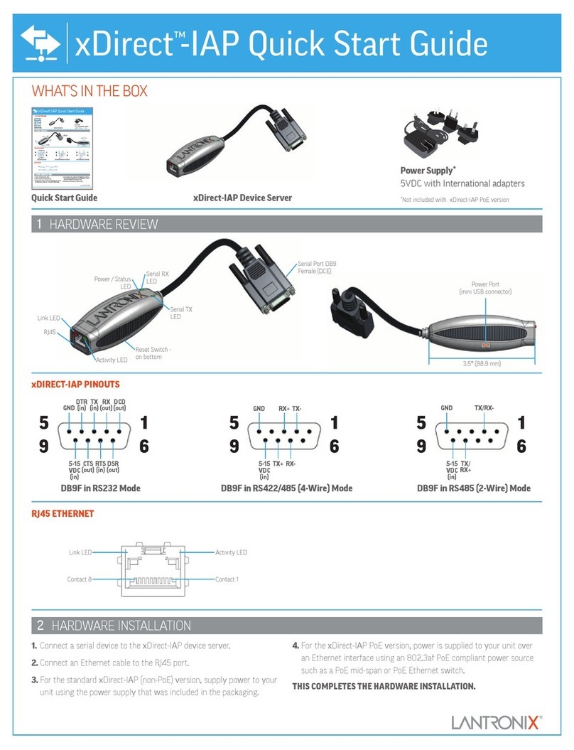 Lantronix xDirect-IAP User manual Lantronix xDirect-IAP User manual