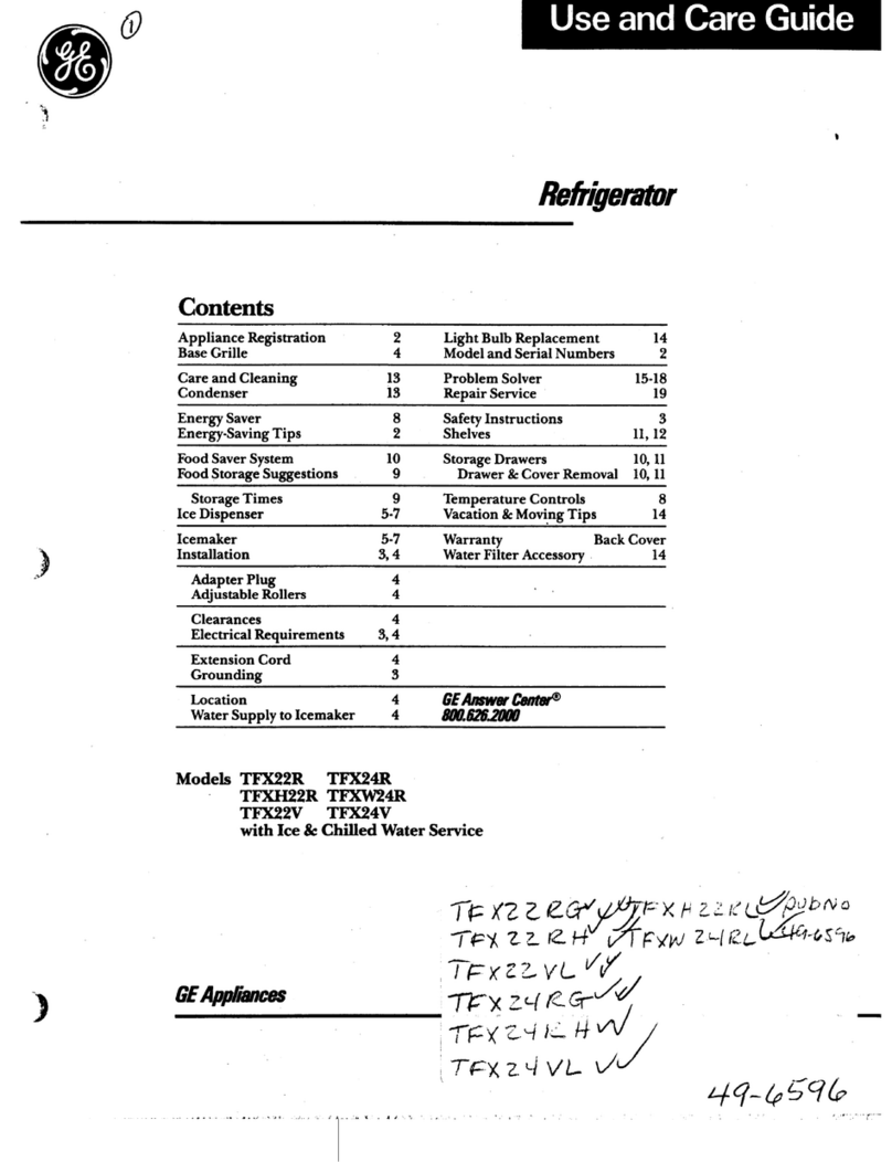 GE TFX22R User manual GE TFX22R User manual