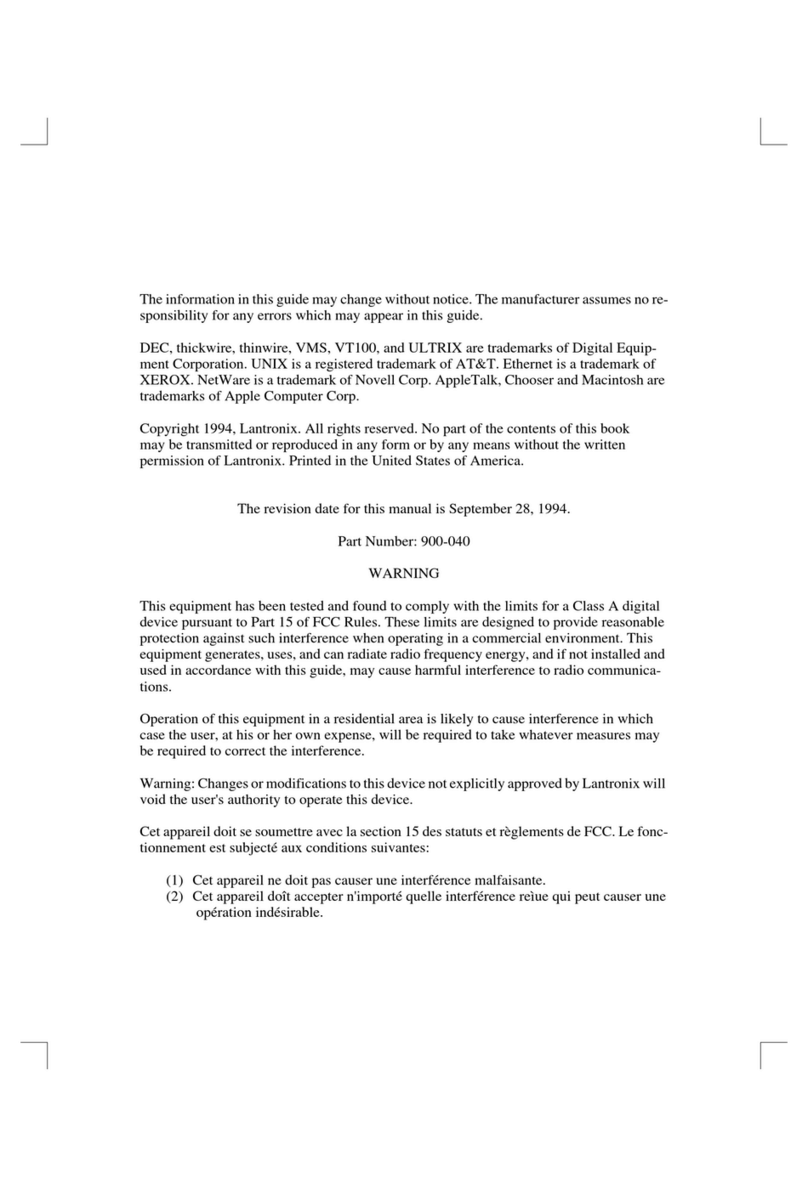 Lantronix LSB4 User manual