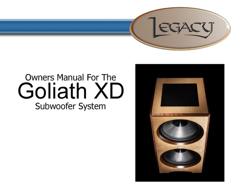 Legacy Goliath XD User manual