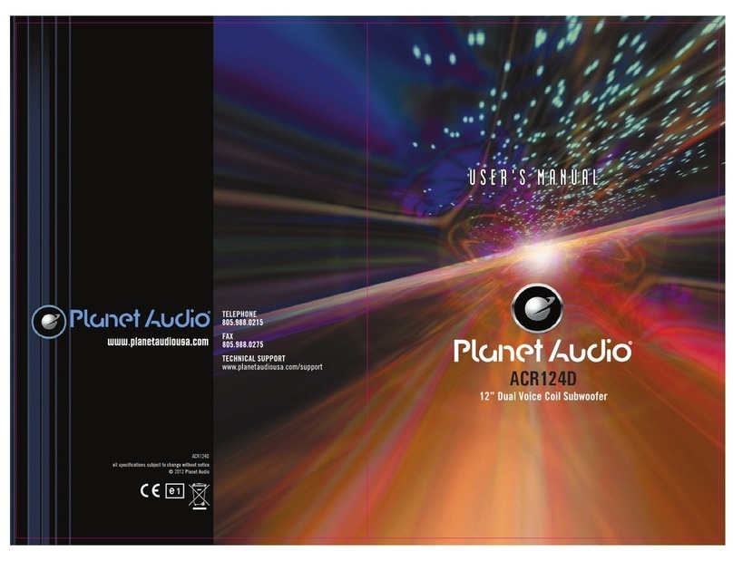 Planet Audio ACR124D User manual