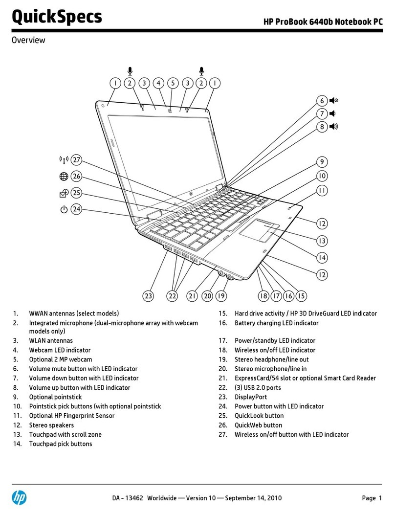 HP PROBOOK 6440B User manual