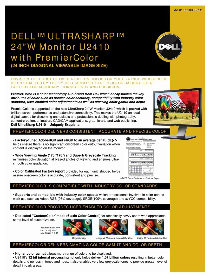 Dell U2410 - UltraSharp - 24" LCD Monitor User manual