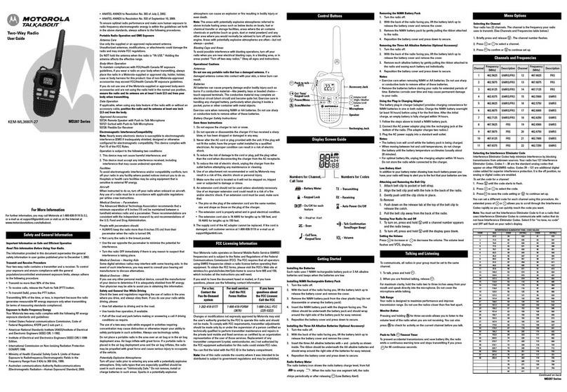 Motorola MD207 Series User manual