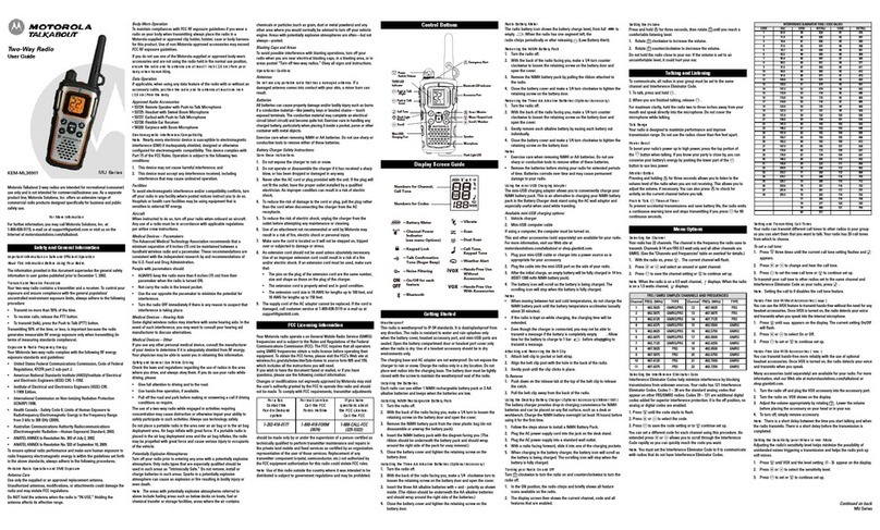 Motorola MU Series User manual