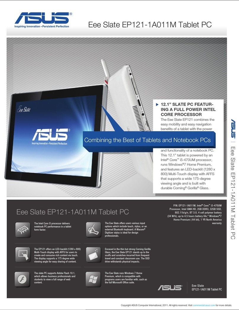 Asus Eee Slate EP121-1A011M User manual Asus Eee Slate EP121-1A011M User manual