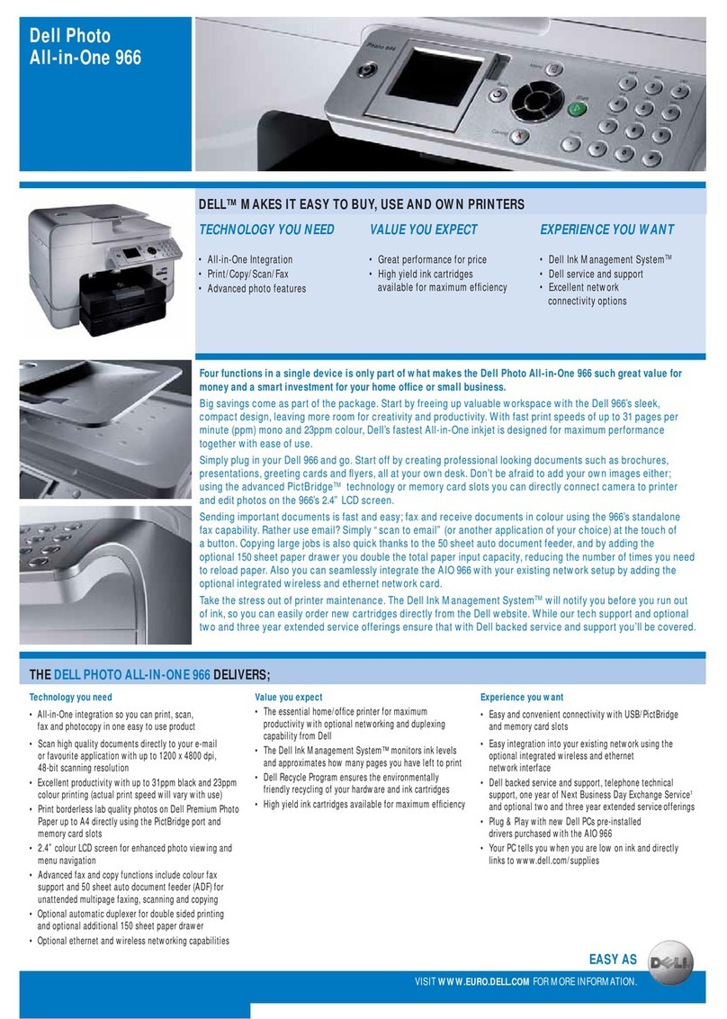 Dell Photo All-in-One 966 User manual Dell Photo All-in-One 966 User manual