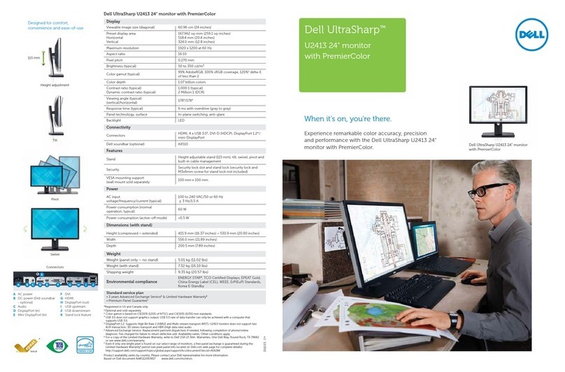Dell UltraSharp U2413 User manual Dell UltraSharp U2413 User manual