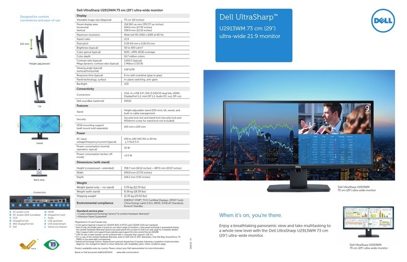 Dell UltraSharp U2913WM Installation guide