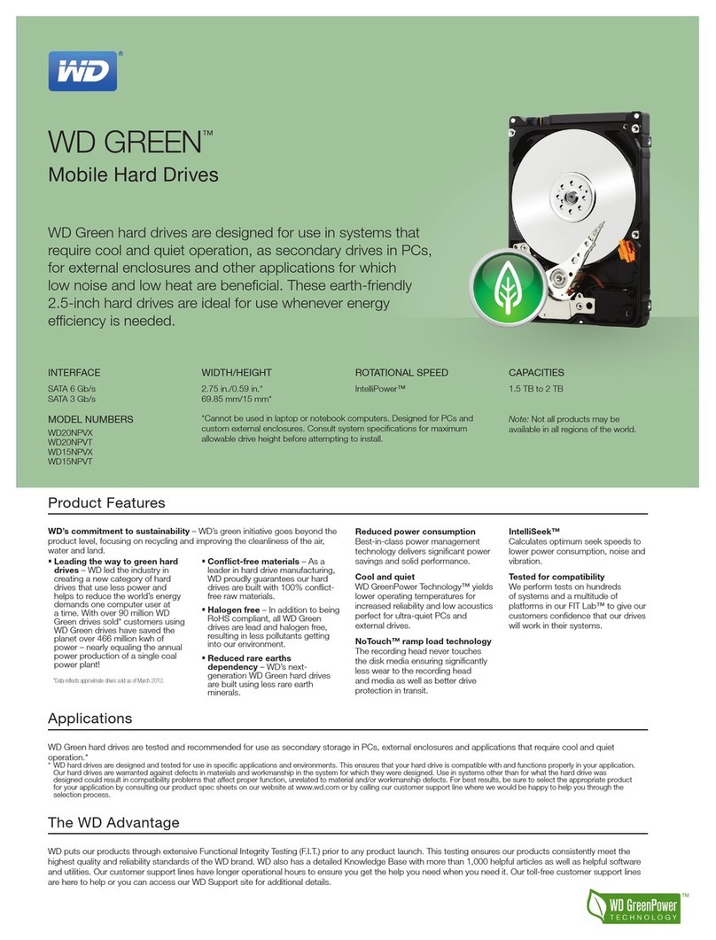 Western Digital WD GREEN WD20NPVX User manual