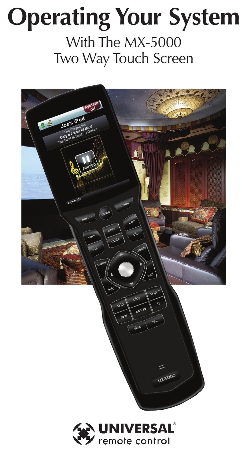 Universal Remote Control MX-5000 Network Wand User manual Universal Remote Control MX-5000 Network Wand User manual