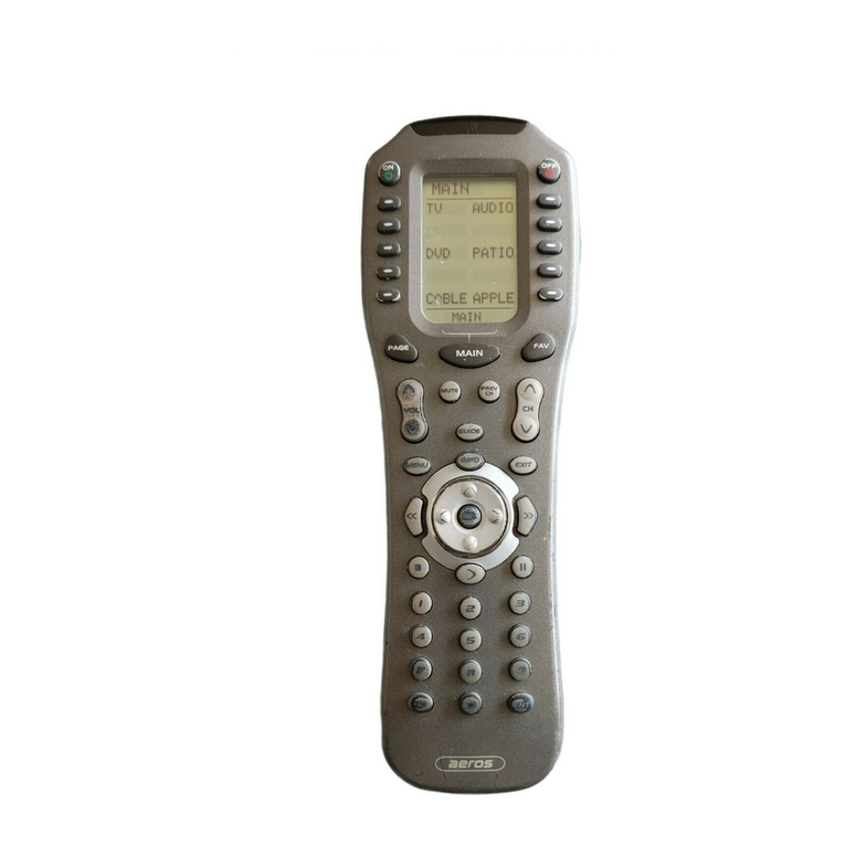 Universal Remote Control Aeros MX-850 manual&nbsp;