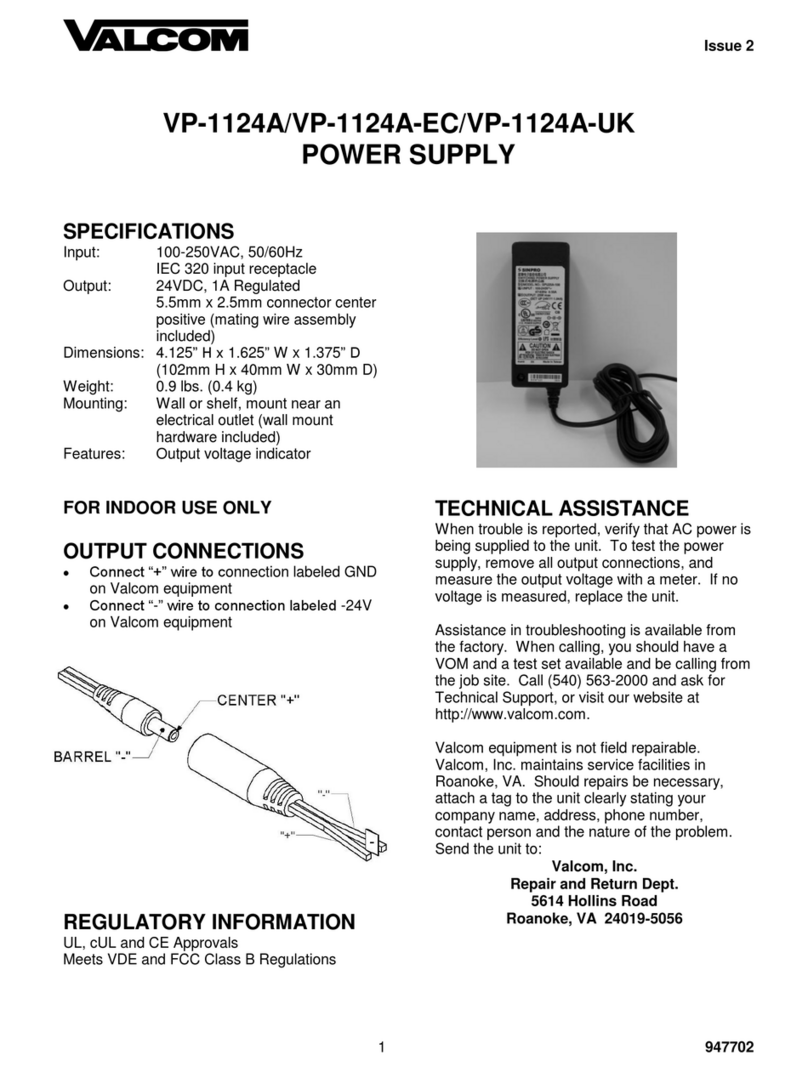 Valcom VP-1124A User manual