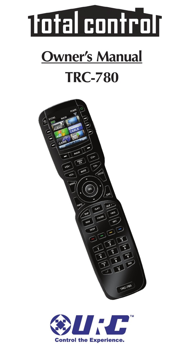 Universal Remote Control total control TRC-780 User manual Universal Remote Control total control TRC-780 User manual
