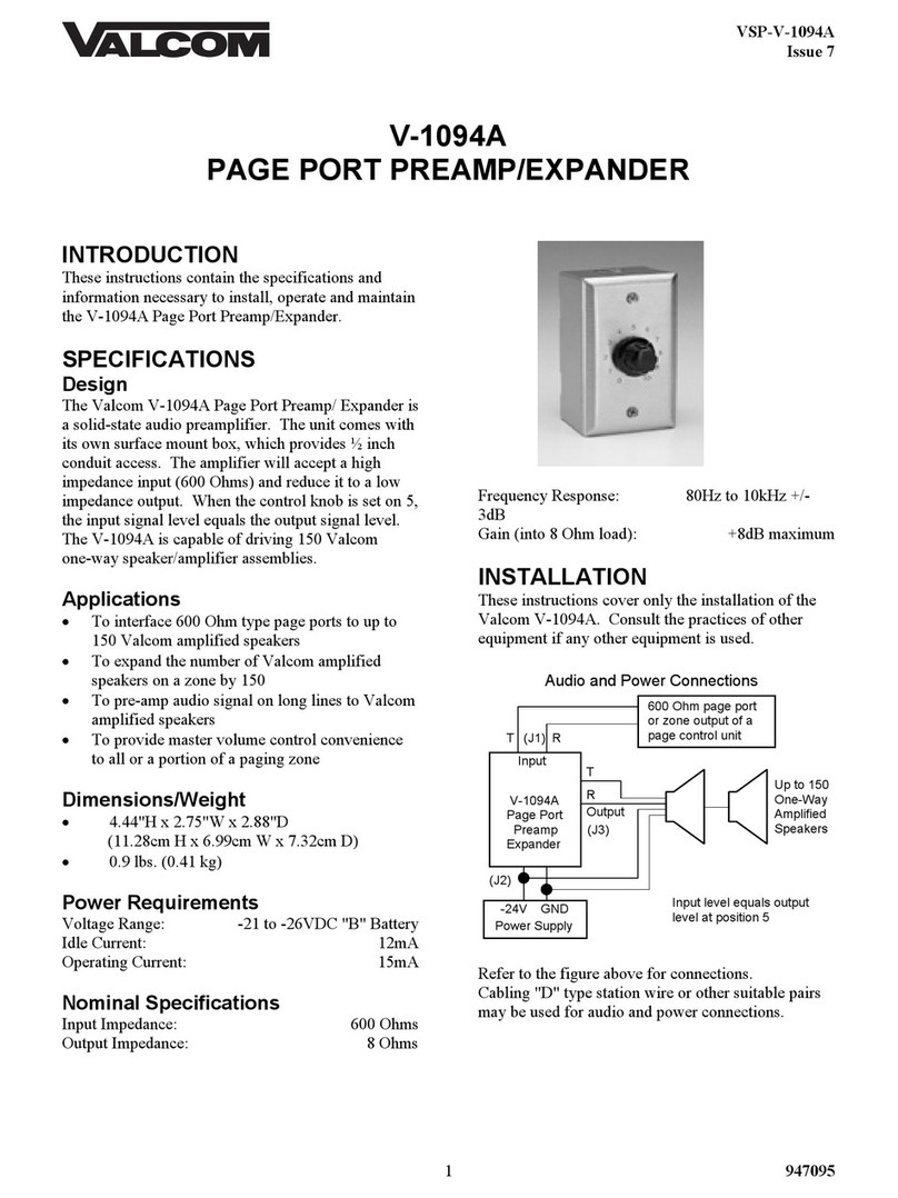 Valcom V-1094A User manual