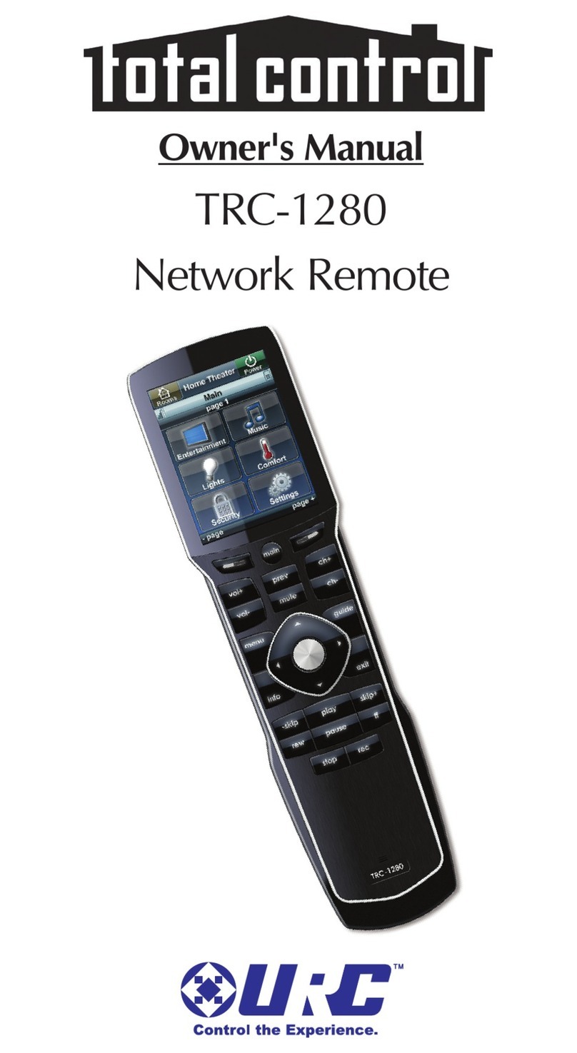 Universal Remote Control Total Control TRC-1280 User manual Universal Remote Control Total Control TRC-1280 User manual