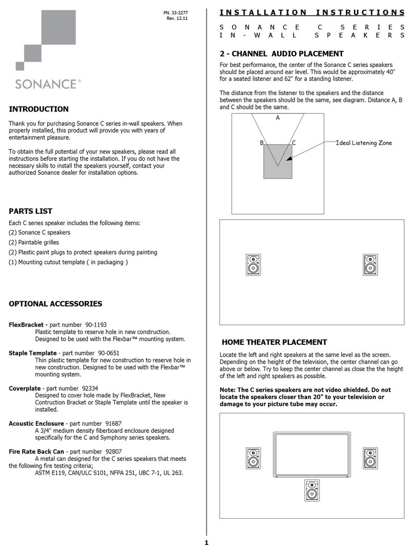 Sonance C101 Quick start guide