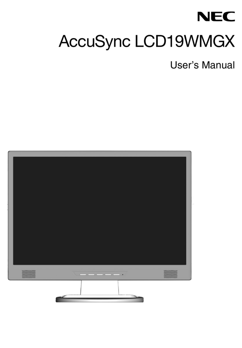 NEC LCD19WMGX - AccuSync - 19" LCD Monitor User manual