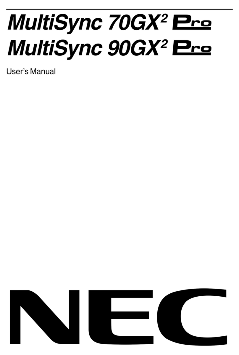 NEC MultiSync 70GX2 Pro user manual