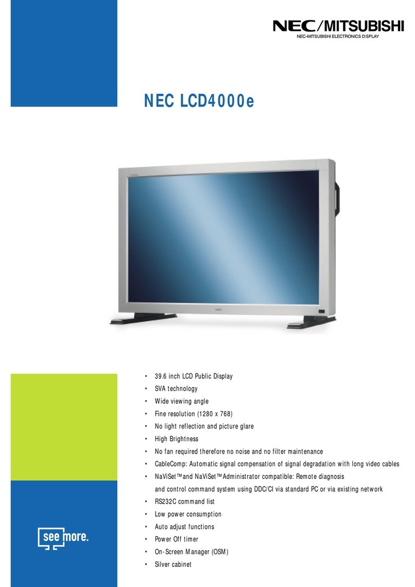 NEC AccuSync LCD4000e User manual