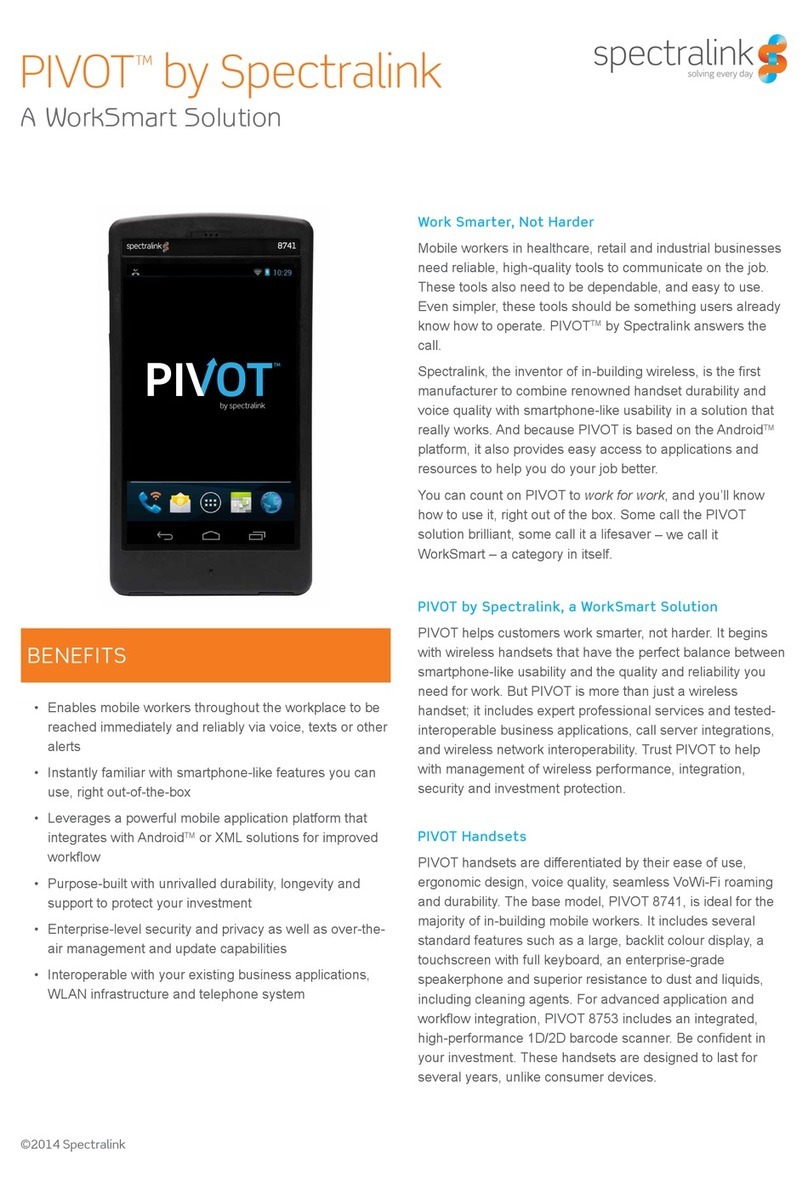 SpectraLink PIVOT 8741 quick guide