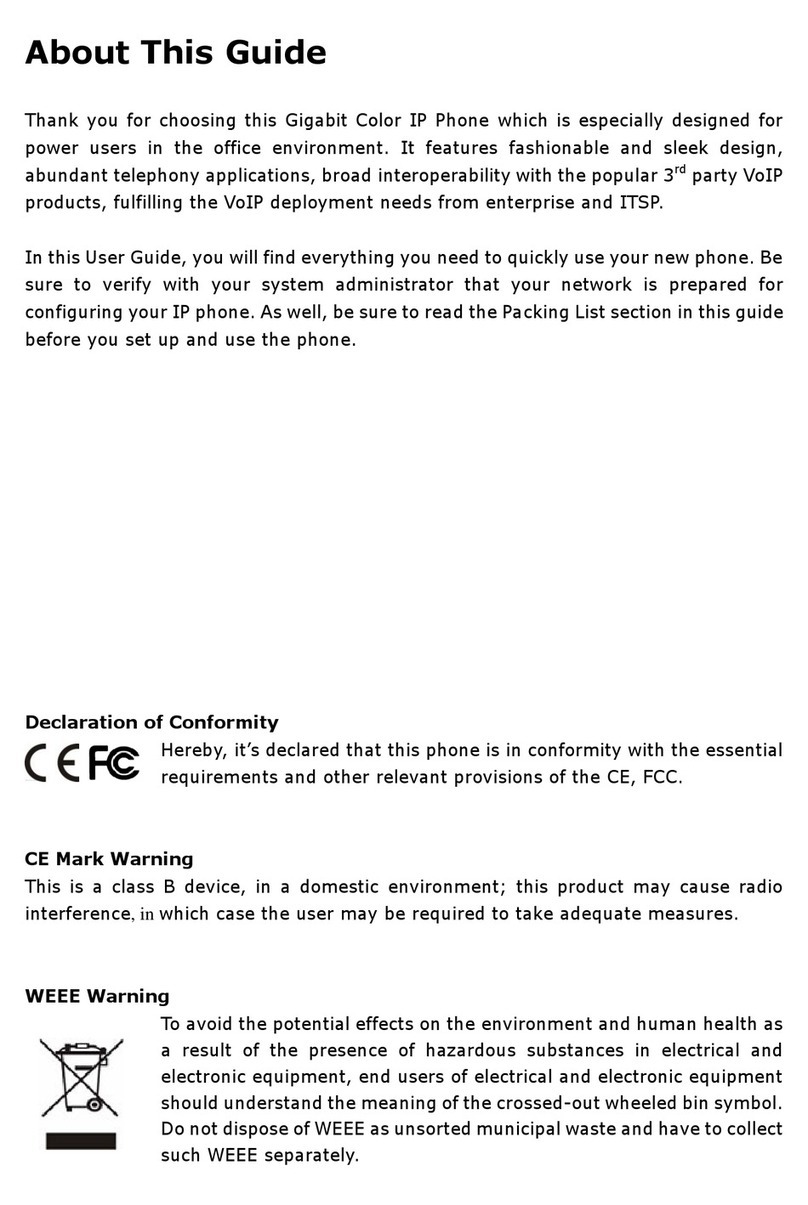 Yealink Gigabit Color User manual