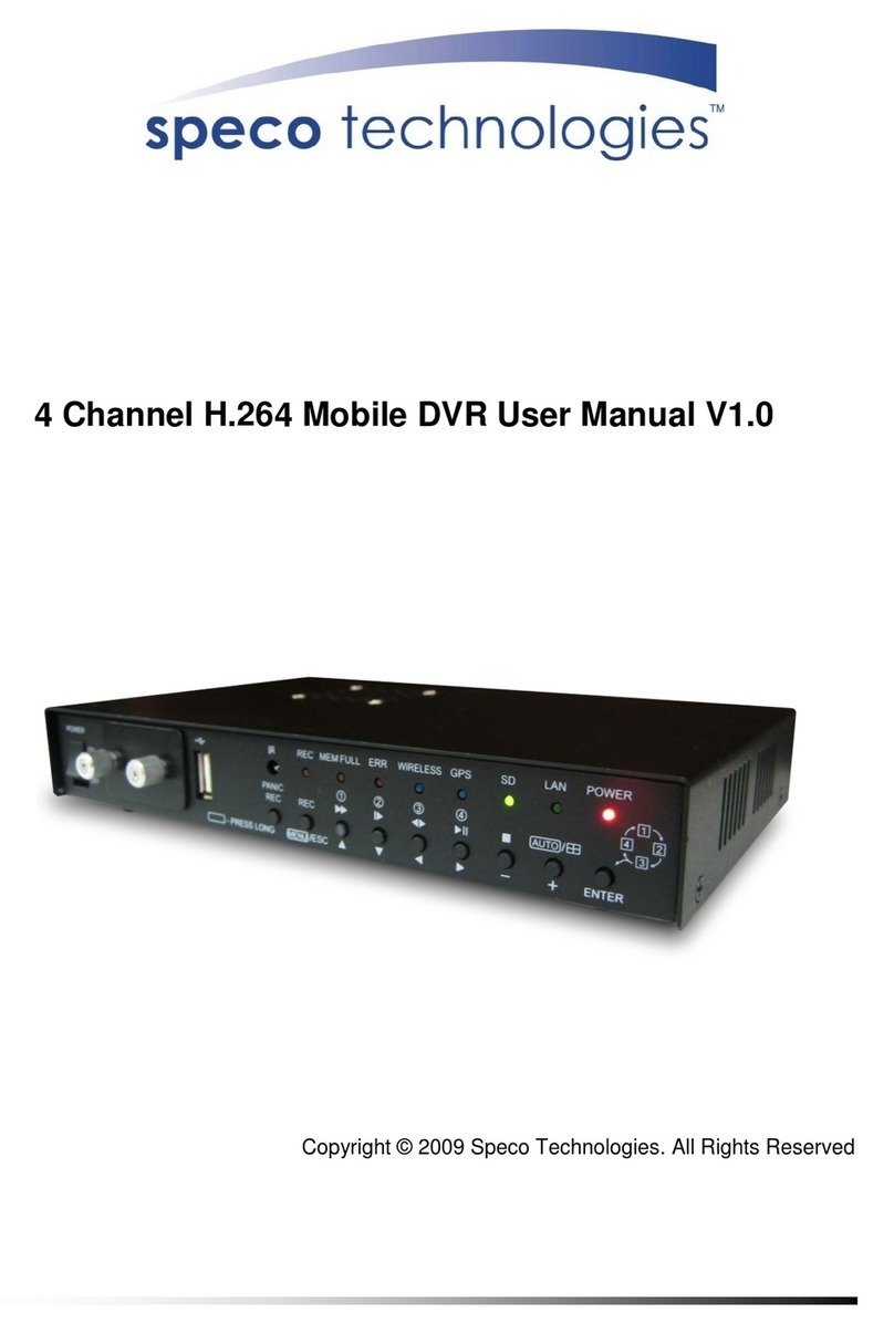 Speco mobile dvr User manual