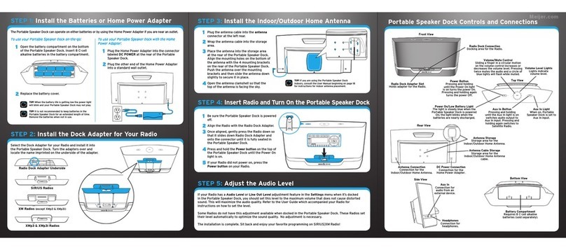 Sirius XM RAdio Portable speaker dock quick start guide