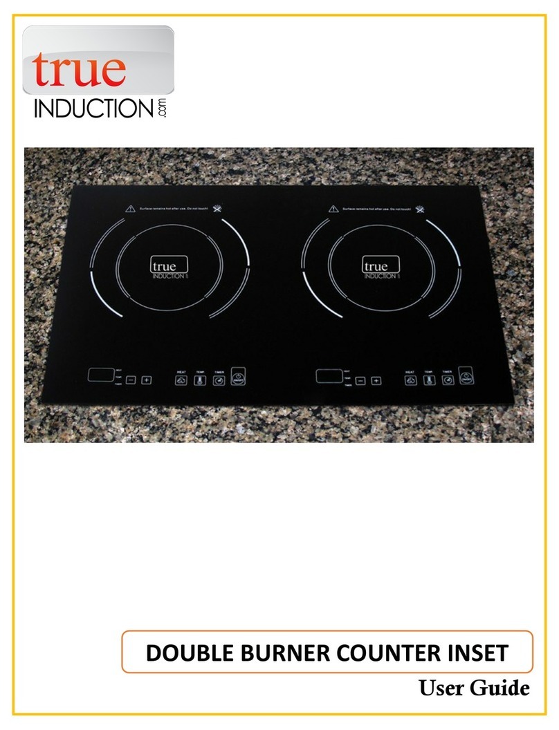 True Induction Double Burner user guide