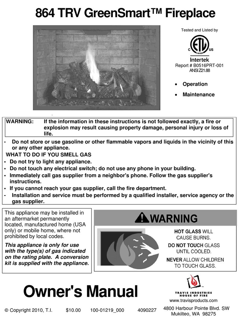 Travis Industries 864 TRV User manual Travis Industries 864 TRV User manual